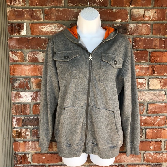 Decoded grey zip front hoodie size L - Picture 3 of 7